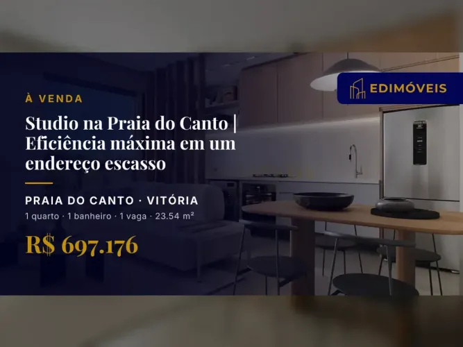 Oportunidade única: Studio na Praia do Canto | Lazer completo