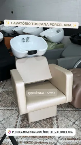 Lavatório de Cuba de Louça Porcelana Móvel Novo para Salão de Beleza Cabeleireiro Novo