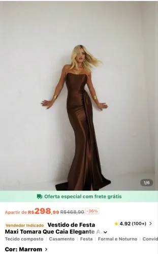 Vestido longo festa