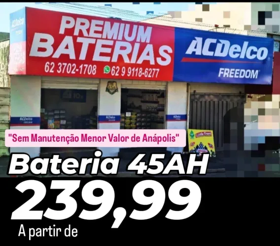 Bateria Automotiva 60AH - 269,99 Baterias Carro Sem Manutenção Menor Valor de Anápolis