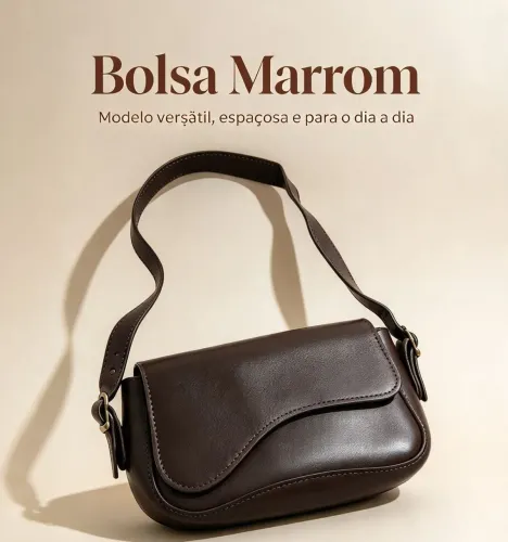 Bolsa tiracolo feminina marrom - linda e versátil