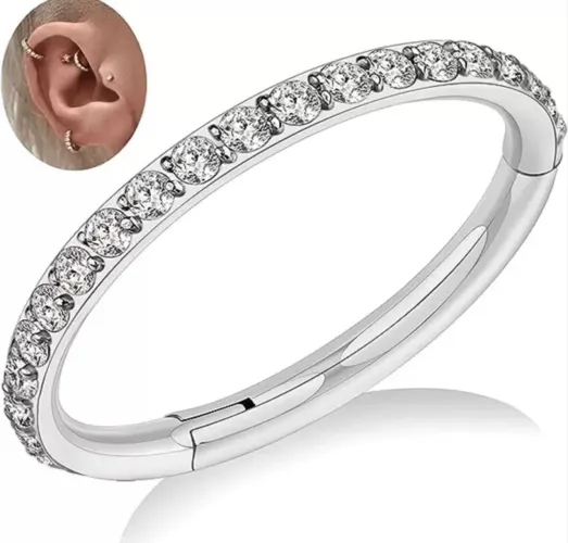 Piercing Argola Segmento Articulado Aço Inoxidável - Conch