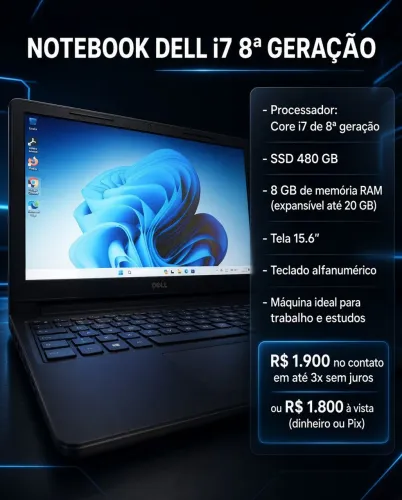 DELL CORE 7 - 8° GERAÇÃO.