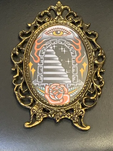 Moldura Oval Bronze Decorativo 