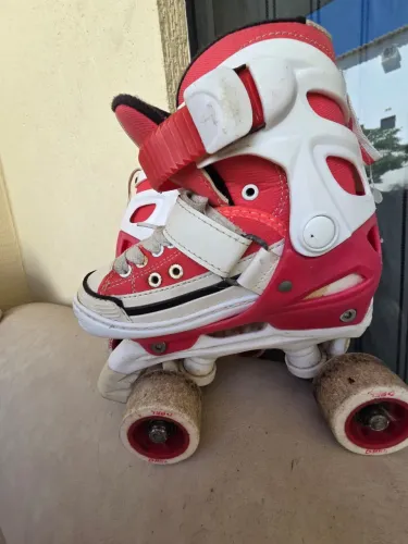 Patins Allstylle 4 rodas ROSA e VERMELHO Bel Sports