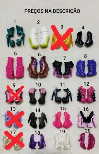 Acessórios diversos Monster High (LEIA A DESCRIÇÃO)