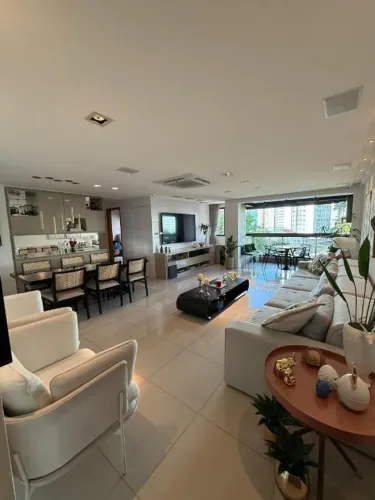 Parnamirim 4 quartos 2 sts 132m² apto todo pronto ambientado piso porcelanato lazer 2 vgs