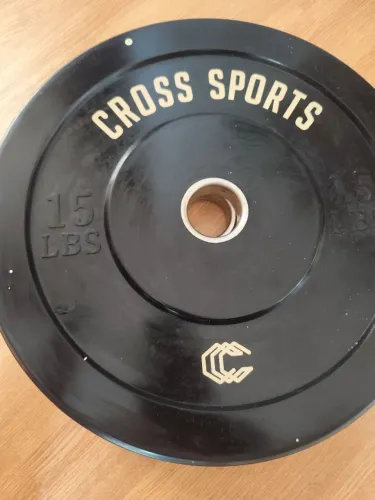 Par de Anilha olímpica crossfit 15 libras usada