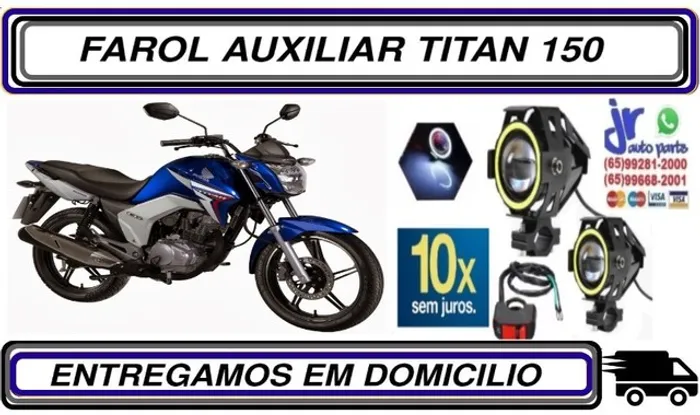 Par Farol de Milha Led Angel Eyes Titan 150 2014