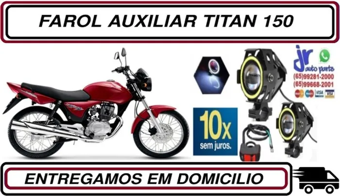 Par Farol de Milha Led Angel Eyes Titan 150 2008