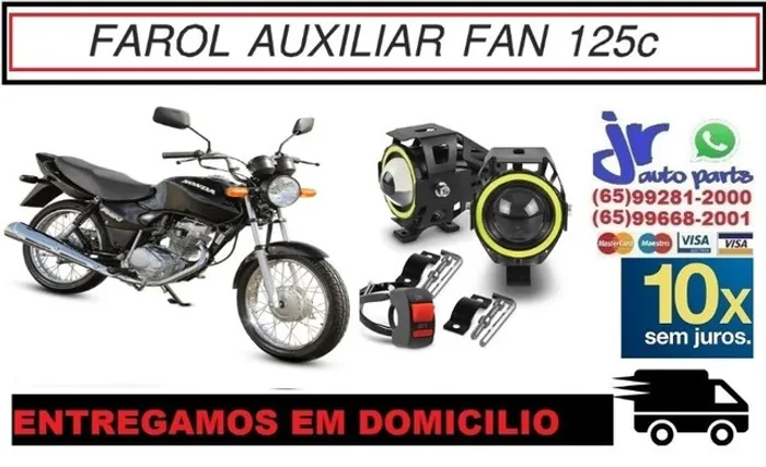 Par Farol de Milha LED Angel Eyes U7  FAN 125c 2004
