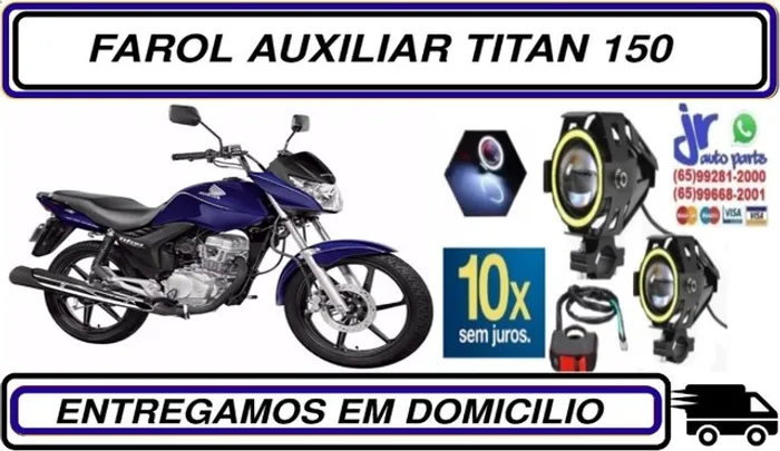 Par Farol de Milha Led Angel Eyes Titan 150 2012