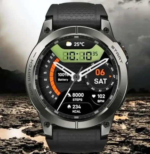 Smartwatch Zeblaze Stratos 3 Pro GPS Amoled Ultra Hd Monitor de Saúde +100 Modos Esportivo