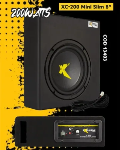 Caixa Amplificada Mini Slim Exclusive 200w 8 Pol Subwoofer