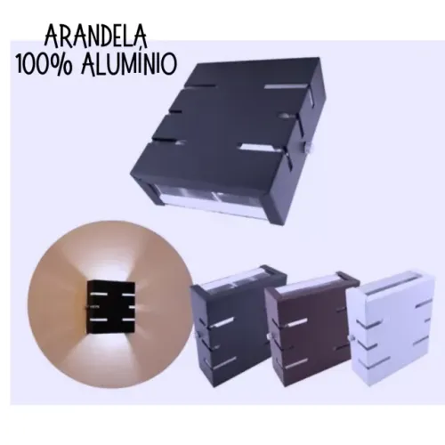 arandela externa slim 2 focos 6 frisos parede ar1116 _ cs79