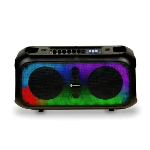 Caixa de Som Bluetooth Amp GT Way 400W RMS Led Rgb TWS/USB/SD/BT/FM/AUX/MIC - WZetta
