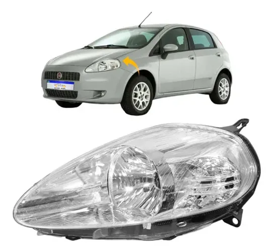 Farol Fiat Punto 2007 2008 2009 2010 2011 2012 Novo L.e