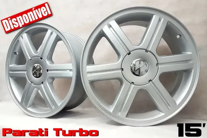 Roda aro 15 Volkswagen Parati Turbo Prata 4x100 jogo novo