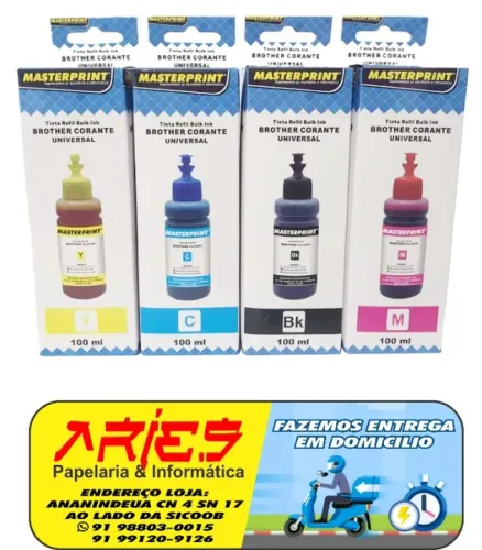 TINTA BROTHER CORANTE UNIVERSAL MASTERPRINT 100 ML