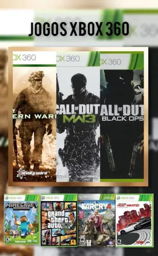 Jogos Xbox 360 travado e destravado 