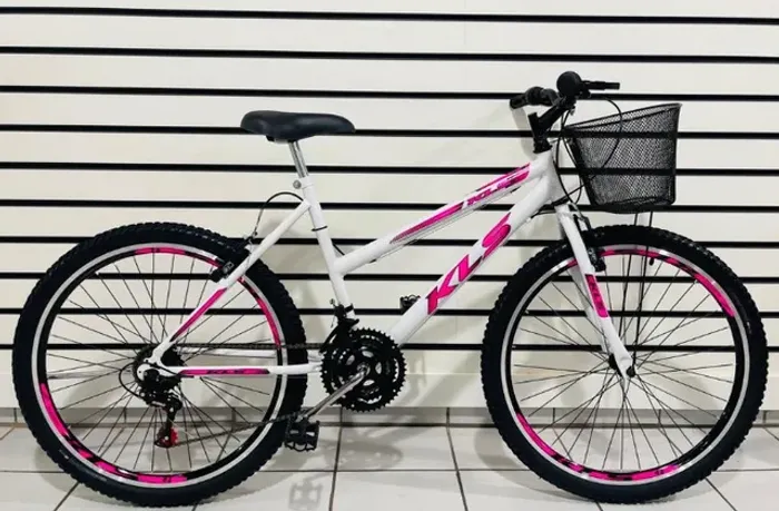 Bicicleta Aro 26 Freios V-brakes Câmbios Kls Ride Cores C/ Cesta
