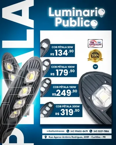 Iluminação pública LED Cob 