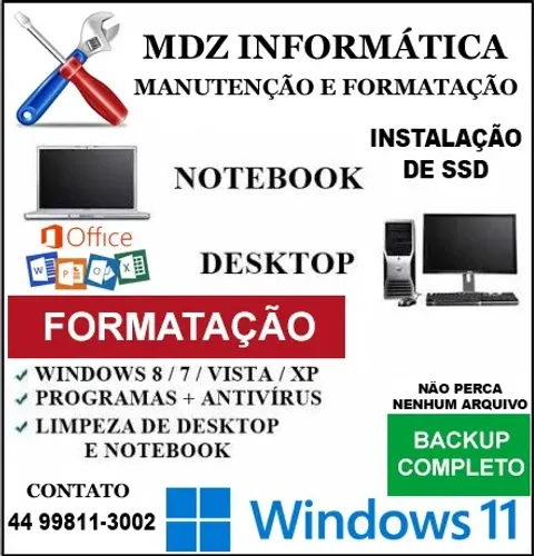 Formatação Windows 11 Ssd
