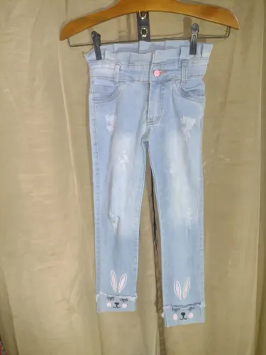 Calça jeans claro infantil menina
