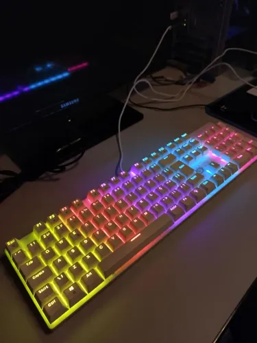 Teclado Mecânico Gamer RGB Fire Phoenix - Completo + Suporte Magnético<br>
