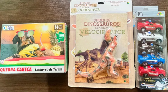Dinossauro Quebra cabeça Carros Novos Lacrados
