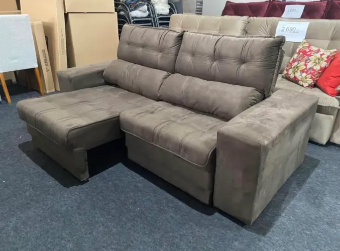 Sofá Retrátil e Reclinável 2.05m NOVO ( Direto da Fábrica )