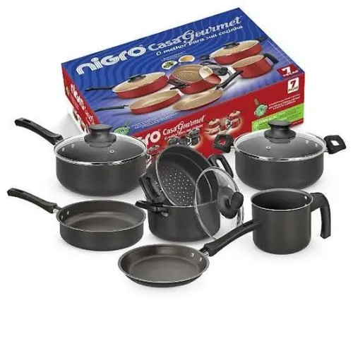 Jogo de Panelas Nigro Casa Gourmet 7 Peças