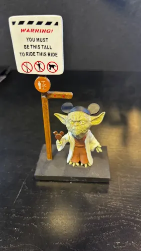 miniatura disney star wars yoda no parque boneco de cabeça bubble colecionável raro