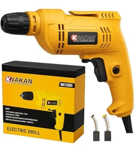  Furadeira Parafusadeira 10mm Elétrica 900W Profissional Nakan (110 Volts)
