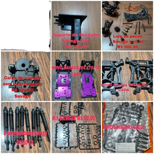 Peças HPI Savage Nitro ou Flux 1/10 1/8 valor nas fotos