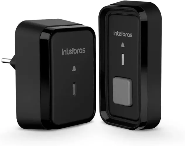 Campainha Sem Fio Com Bateria CIB 101 Preto Intelbras