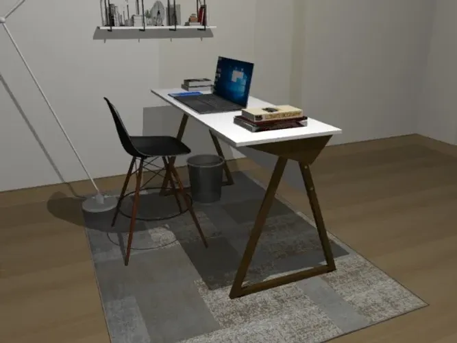 Mesa Not Clean Santoro Delluxe. Em Madeira Maciça L100CM X P35cm x A74CM. Imbuia
