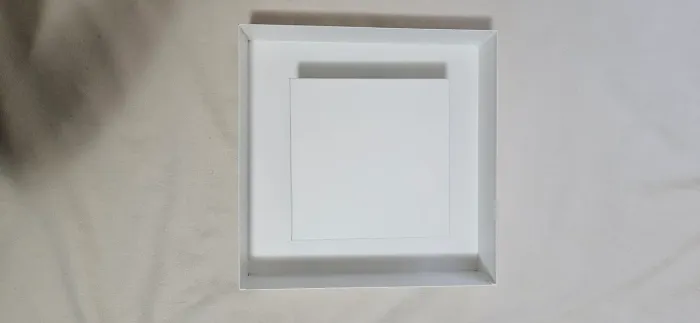 Luminária de Moldura Quadrada Branca para 4 lâmpadas 35x35cm