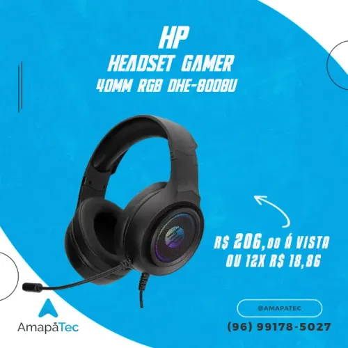 Fone Headset Hp Usb 7.1 Gamer, Dhe-8008u