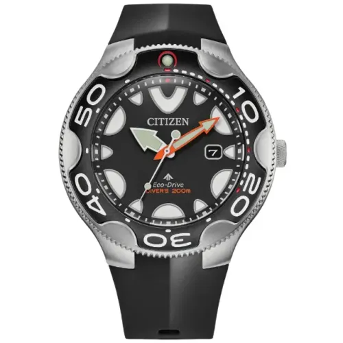 Relógio Citizen Promaster Diver Orca Ocean Eco-Drive Preto BN0230-04E