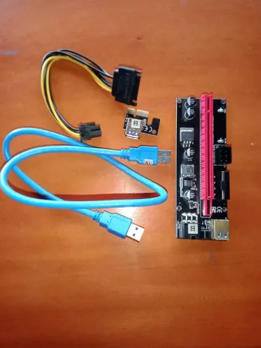 Kit PCi-E VER 009S 1x A 16x Extensão Gráfica USB 3.0 Adaptador Cabo USB