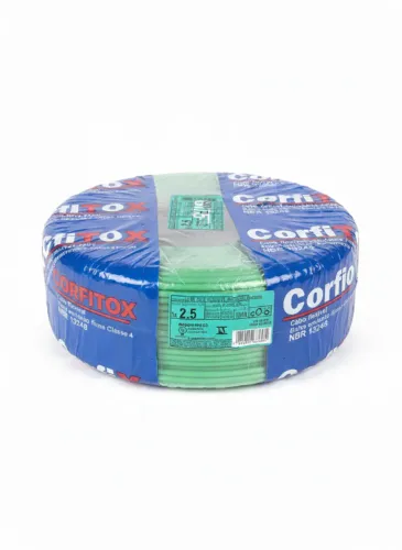 Cabo Flexível Verde 2,5mm² PREMIUM CORFITOX 100M não halogenado