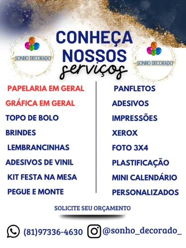 Serviços de Papelaria e Gráfica