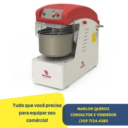 Amassadeira 25 Quilos Espiral Braesi Trifásica