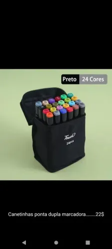 Canetinha ponta dupla 