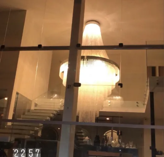 Lustre EXTRA GRANDE - ÚNICO DO BRASIL - 4.5 metros de altura por 2m de diâmetro