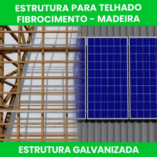CONJUNTO DE FIXAÇÃO TELHA FIBROCIMENTO PARAFUSO INOX/METAL  PRA PLACA SOLAR.