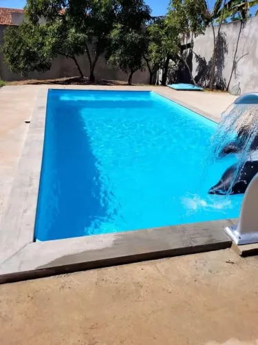 Piscina 7 metros retangular instaladaaaa!!!