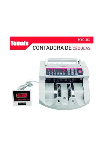 CONTADORA DE CEDULAS E DETECTORA DE NOTAS FALSAS ATÉ 130 NOTAS TOMATE MYC-03
