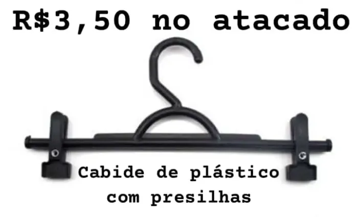 Cabides de Plastico com Presilhas